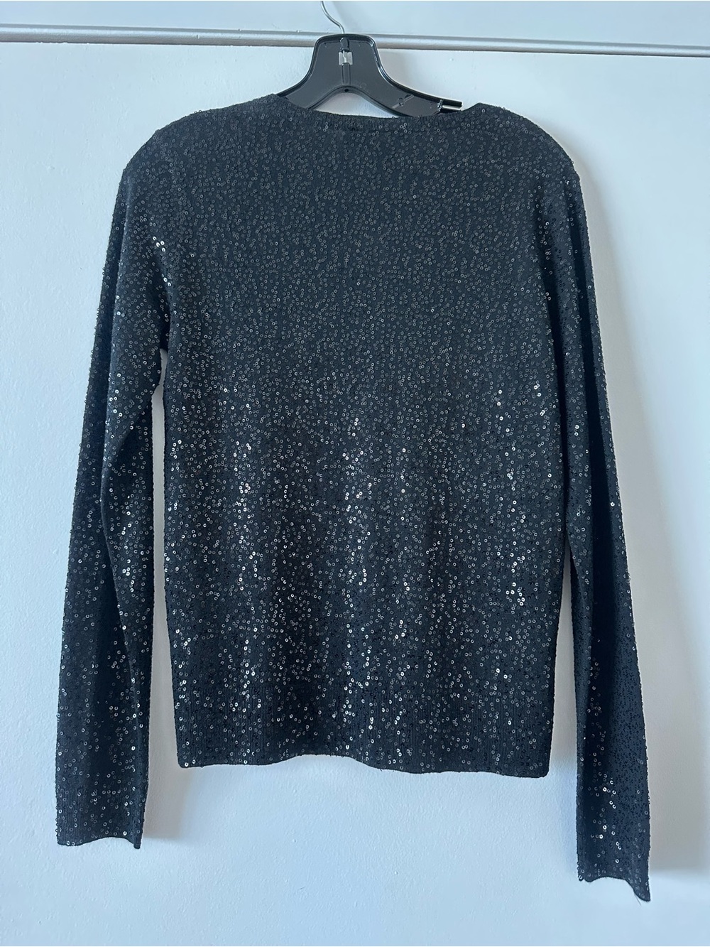 DKNY Black Sequin Knit Cardigan - Picture 3 of 6